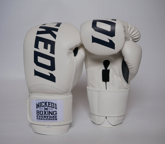 Wicked1 Training Gloves (PU) White/Navy