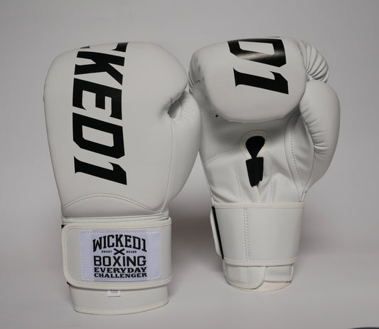 Wicked1 Training Gloves (PU) White/Black
