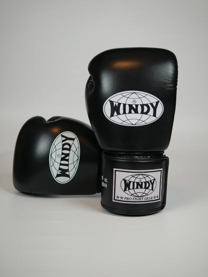 Windy Boxing Gloves Velcro Black