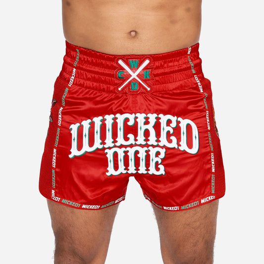 Wicked1 MUAY THAI SHORT BANDIDO RED