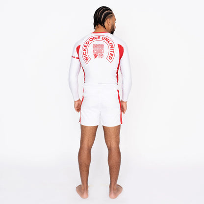 Wicked1 MMA SHORT TRACK WHITE