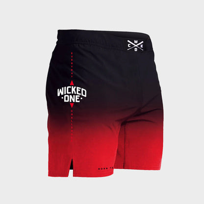 Wicked1 MMA SHORTS GHOST BLACK/ RED